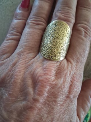 Anillo Baño Acero+ Baño oro 18k Antialergico