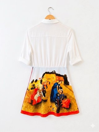 Vestido verano camisero inspiración El Bosco T. Xs