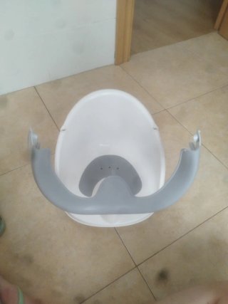 Asiento Ducha Bebé Blanco y Gris
