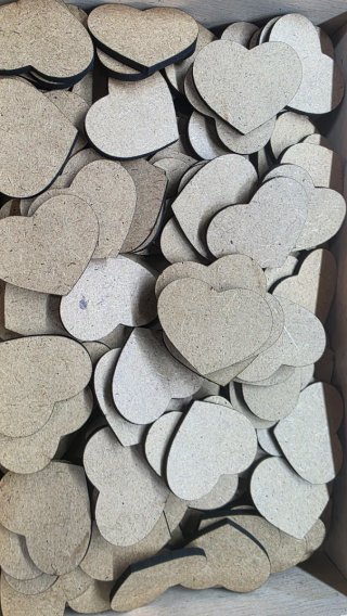 Piezas Corazón MDF