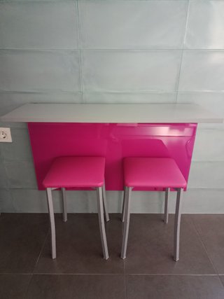 Mesa plegable cristal y metal