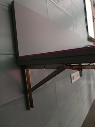 Mesa plegable cristal y metal