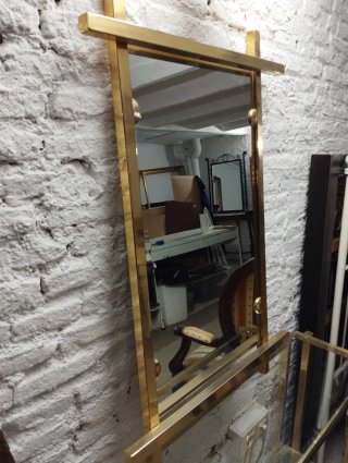 Recibidor vintage cristal y metal dorado