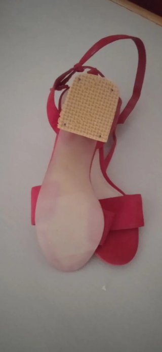 Sandalias tacón rojas