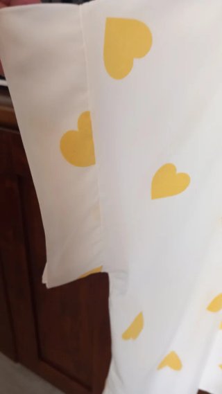 Blusa bianca con cuori gialli tg unica