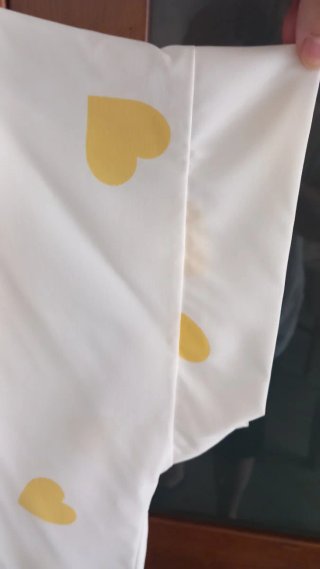 Blusa bianca con cuori gialli tg unica