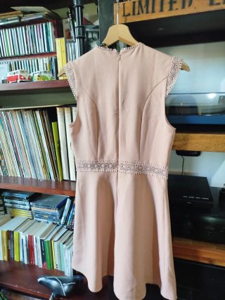 Abito Zara rosa con pizzo