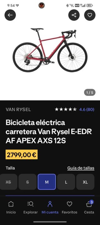 E-bike 2026 Van Rysel EDR AF APEX AXS cambio autom