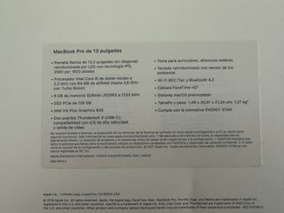 MacBook Pro 13" 2017 i5 8GB. Perfecto estado
