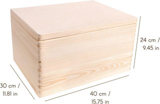 Caja Madera XXL Tapa Decoración