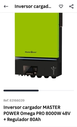 Inversor Cargador Master Power 8000W 48V