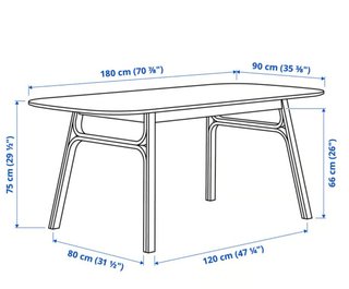 Mesa comedor bambú 180x90