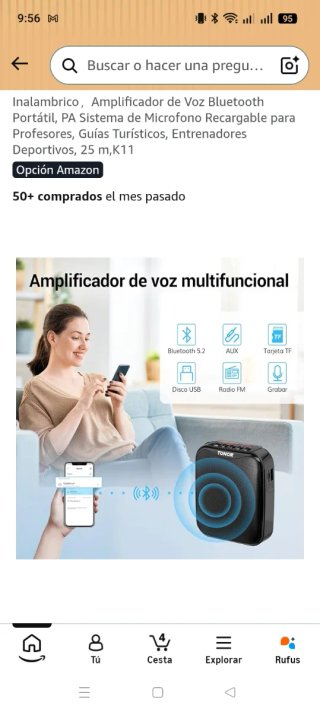 Amplificador de voz inalámbrico TONOR K11