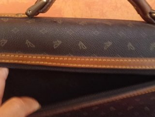 Borsa da lavoro in pelle marrone