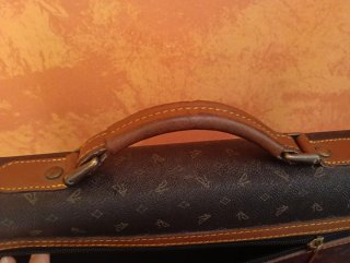 Borsa da lavoro in pelle marrone