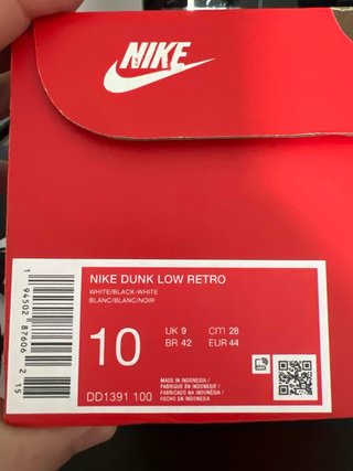 Nike Dunk Low Retro DD1391-100 Talla 44
