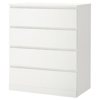 Cómoda MALM Ikea 4 cajones blanca