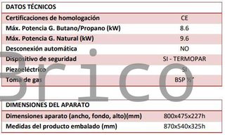 Piastra a Gas in Acciaio Laminato Serie 100 - PLC8100