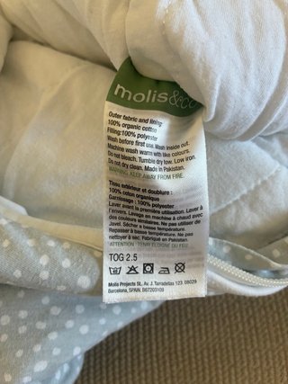 Saco dormir bebé puntos gris MOLIS&CO TOG 2,5