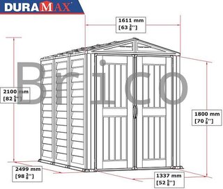 Caseta PVC Yardmate Plus 249x161x210 cm - Duramax