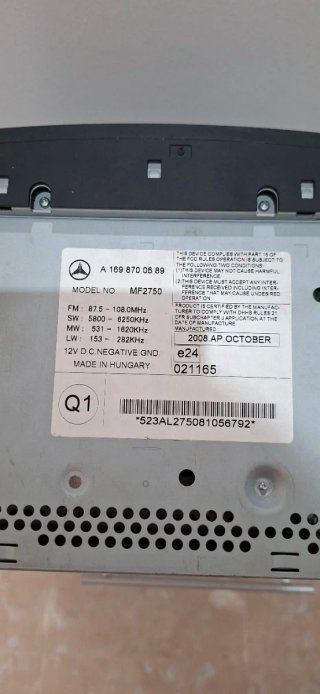 Radio Mercedes MB2750 Original