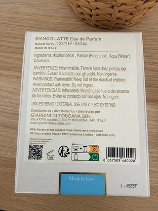 Giardini di Toscana Bianco Latte 100ml