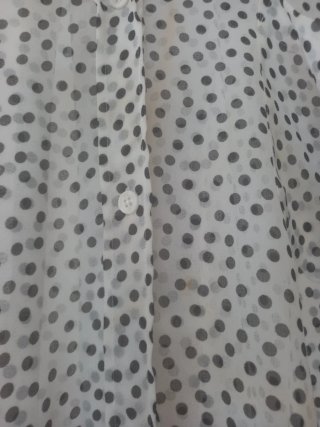 Blusa Zara lunares gris y blanca