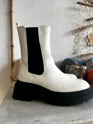 Botas Chelsea Even&Odd blancas
