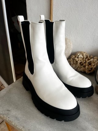 Botas Chelsea Even&Odd blancas