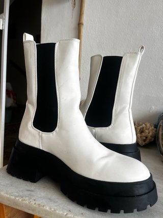 Botas Chelsea Even&Odd blancas