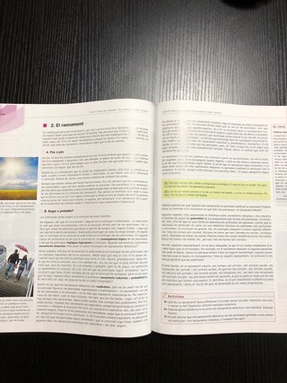 Libro de texto Filosofía 1r de Batxillerat