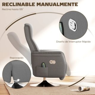 Sillón de Masaje Eléctrico con Reposapiés