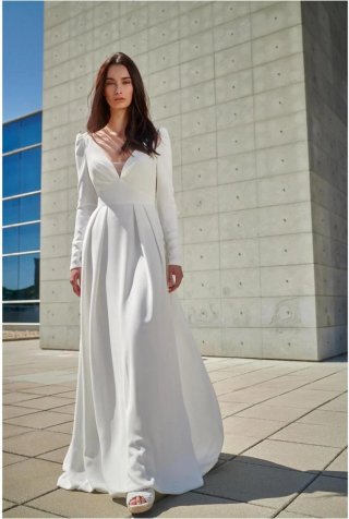 Vestido + velo Novia Boda Sedka Blanco Matrimonio