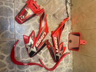 Plásticos Pit Bike Uno Rojos