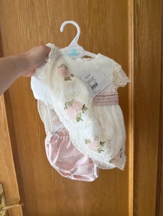 Vestido de fiesta para niña con braguita 6 meses