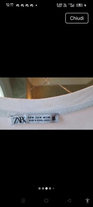 Vestito bianco Zara cotone