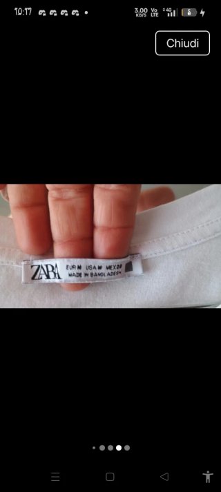 Vestito bianco Zara cotone