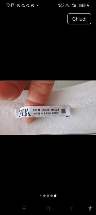 Vestito bianco Zara cotone