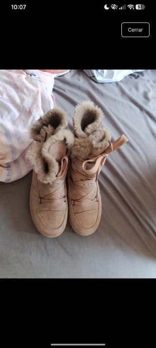 Botas calentitas beige