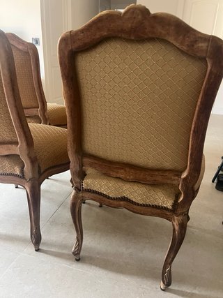 Juego de 6 sillas de comedor estilo Luis XV