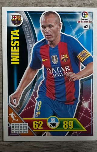 Carta coleccionable de Iniesta Adrenalyn XL