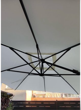Parasol Naterial Sonora II LED Beige/Marrón