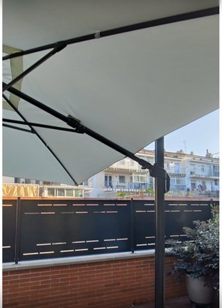 Parasol Naterial Sonora II LED Beige/Marrón