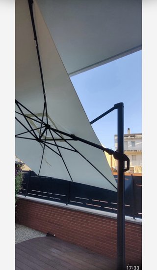 Parasol Naterial Sonora II LED Beige/Marrón