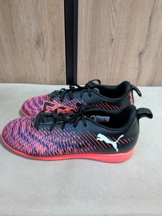 Scarpe da calcio Puma bambino nero/rosa