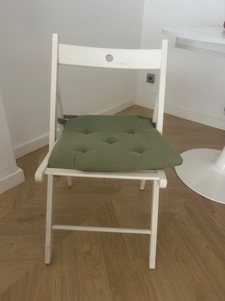2 Sillas Plegables Madera Blanca Ikea