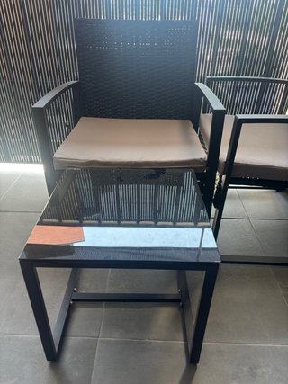 Conjunto terraza: 2 sillas y mesa