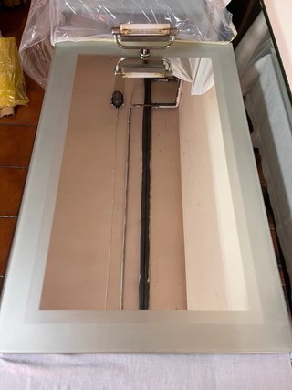 Conjunto mueble baño cristal y metal