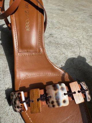 Sandali Sergio Rossi marrone con decorazioni