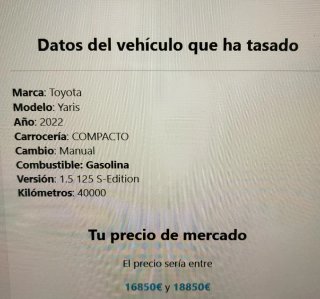 Toyota Yaris 2022 de octubre